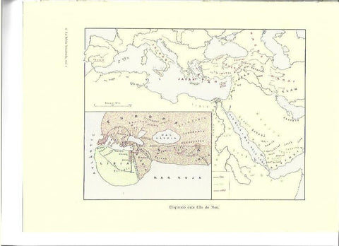 LAMINA 36179: Mapas de la dispersion de los hijos de Noe