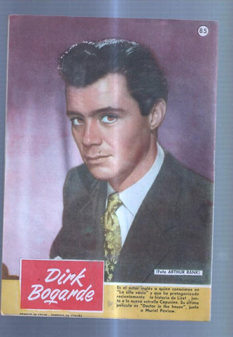 Sissi seleccion de novelas graficas numero 085: trasera foto artista Dick Bogarde