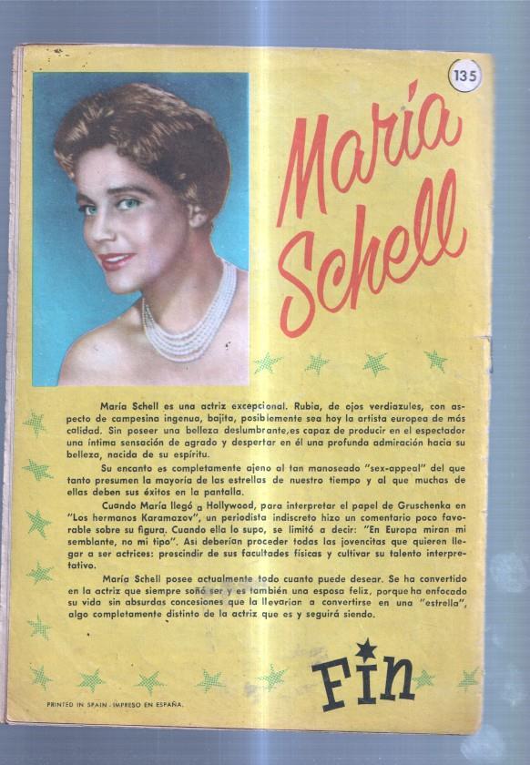Sissi revista femenina numero 135: trasera foto/ficha artista Maria Schell