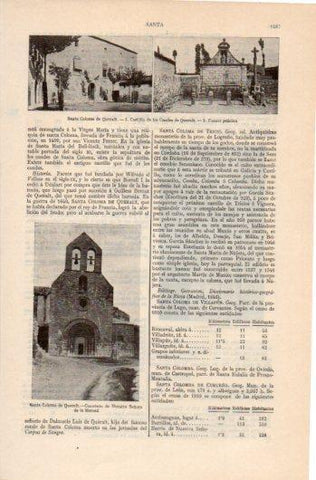LAMINA V39486: Castillo, fuente y Convento en Santa Coloma de Queralty
