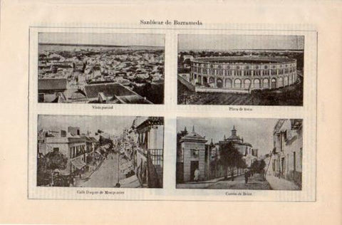 LAMINA V39468: Vistas varias de Sanlucar de Barrameda