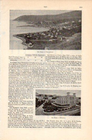 LAMINA V39445: Vista y Casino en San Remo