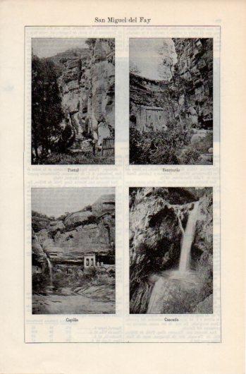 LAMINA V39450: Santuario, capilla y cascada en San Miquel del Fay