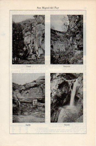 LAMINA V39450: Santuario, capilla y cascada en San Miquel del Fay