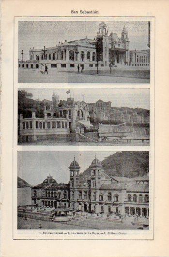 LAMINA V39454: Gran Kursaal, caseta de los Reyes y Gran Casino en San Sebastian