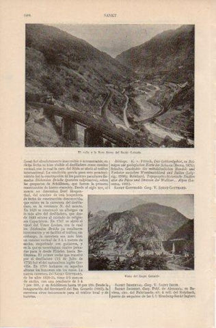 LAMINA V39462: Valle y linea ferrea del Sankt Gotardo