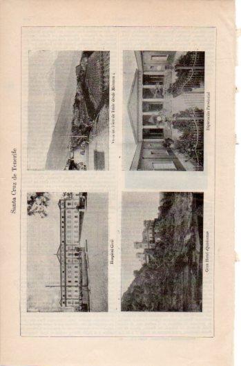 LAMINA V39495: Hospital Civil, Gran Hotel Quisiana y Diputacion en Santa Cruz de Tenerife