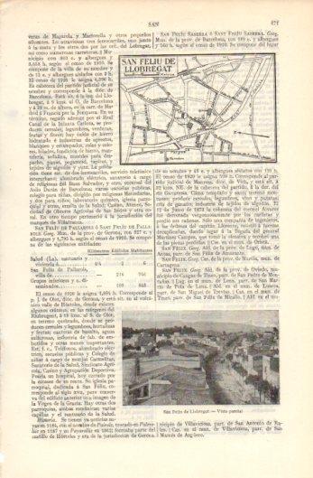 LAMINA V39368: Vista y plano de San Feliu de Llobregat