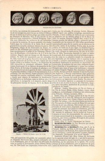 LAMINA V39365: Monedas y molinos de viento de Samos