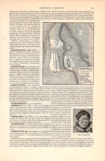 LAMINA V39364: Plano de Samotracia y mujer samoyeda