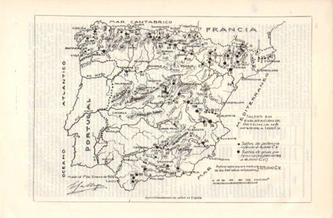 LAMINA V39354: Mapa de aprovechamientos de saltos en España
