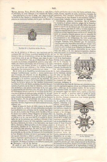 LAMINA V39437: Bandera, escudo y Cruz de la Orden ecuestre de San Marino