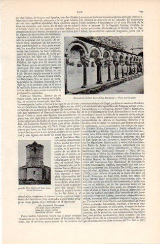 LAMINA V39417: Abside y Claustro del Monasterio de San Juan de las Abadesas