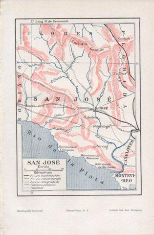 LAMINA V39400: Mapa de la provincia de San Jose de la Plata