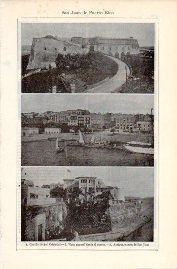 LAMINA V39413: Castillo San Cristobal, puerto y puerta en San Juan de Puerto Rico