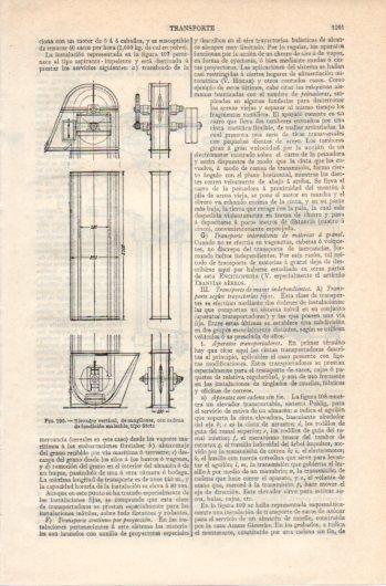 LAMINA V39660: Transporte elevador vertical de cangilones