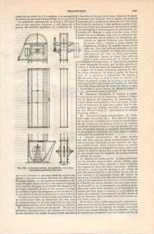 LAMINA V39660: Transporte elevador vertical de cangilones