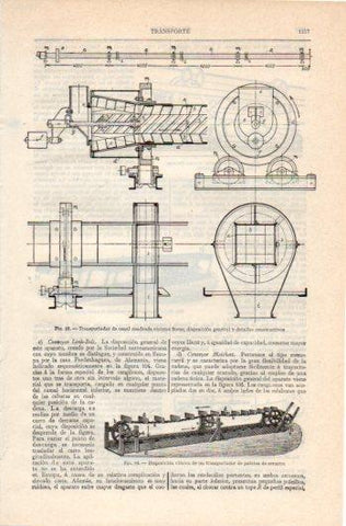 LAMINA V39662: Transportador de canal cuadrada sistema Suess