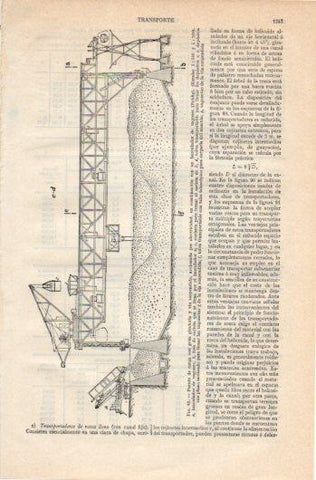 LAMINA V39664: Transporte puente de carga con grua giratoria