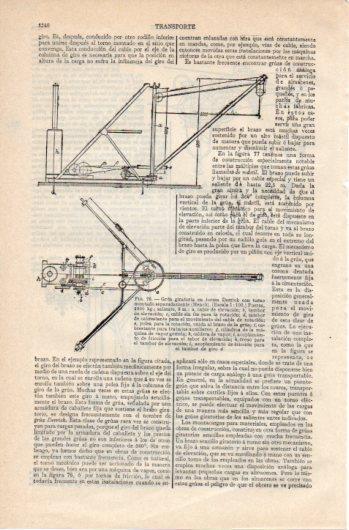 LAMINA V39668: Transporte grua giratoria en forma Derrick