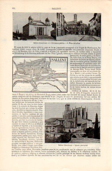 LAMINA V39730: Vistas y plano de Sallent