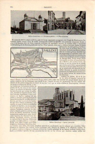 LAMINA V39730: Vistas y plano de Sallent