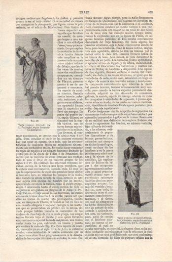 LAMINA V39578: Traje romano dibujado por L. Pogliaghi