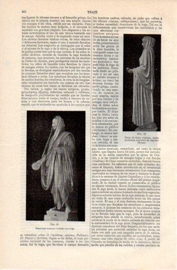 LAMINA V39579: Personaje romano vestido con toga, estatua