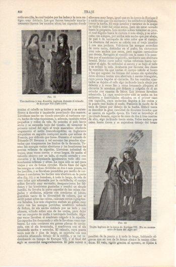 LAMINA V39570: Trajes de la epoca de Enrique VIII