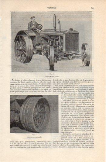 LAMINA V39549: Tractor Allis Chalmer