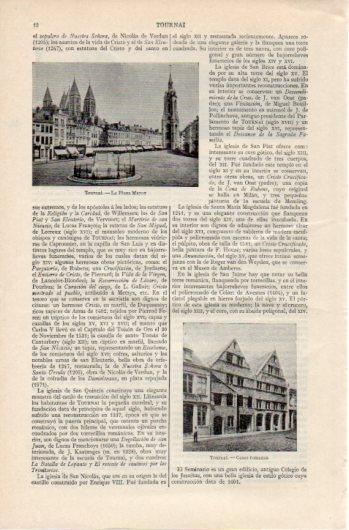 LAMINA V39552: Plaza Mayor y casas romanas en Tournai