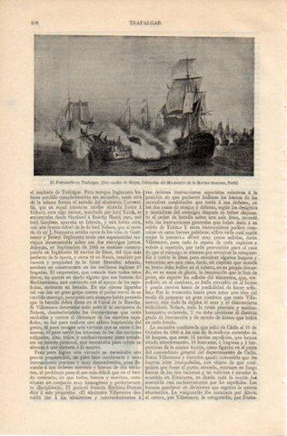 LAMINA V39564: El Redoutable en Trafalgar por Meyer