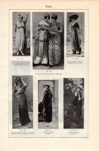 LAMINA V39638: Trajes de mujer año 1910