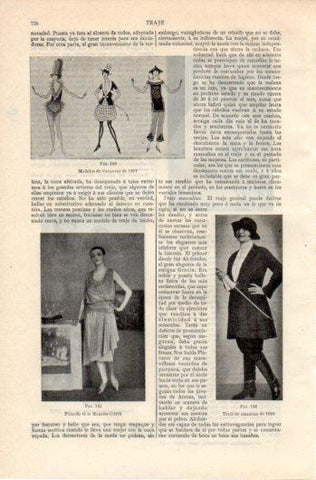 LAMINA V39598: Traje de amazona 1926 y Peinado a lo Manolo 1928