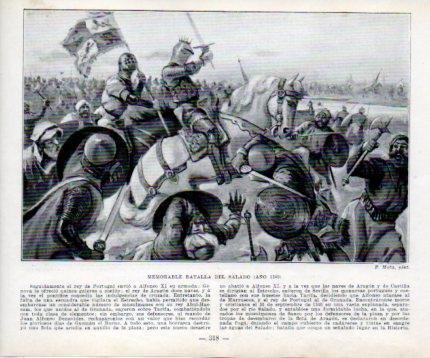 LAMINA V39073: Batalla del Salado año 1340 por F. Mota