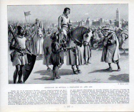 LAMINA V39035: Rendicion de Sevilla a Fernando III por F. Mota