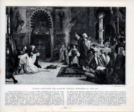 LAMINA V39036: Muerte del rey Fernando III año 1252 por F. Mattoni