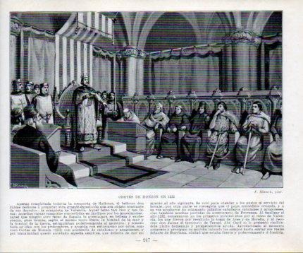 LAMINA V39040: Cortes de Monzon año 1232 por F. Blanch
