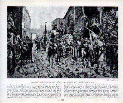 LAMINA V39042: Entrada de Jaime I de Aragon en Valencia año 1238