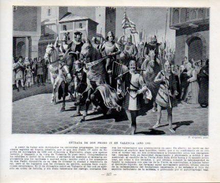 LAMINA V39078: Entrada de Pedro IV en Valencia año 1348 por T. Argemi