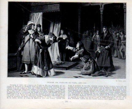 LAMINA V39110: Prision del Principe de Viena en 1460 por E. Sala