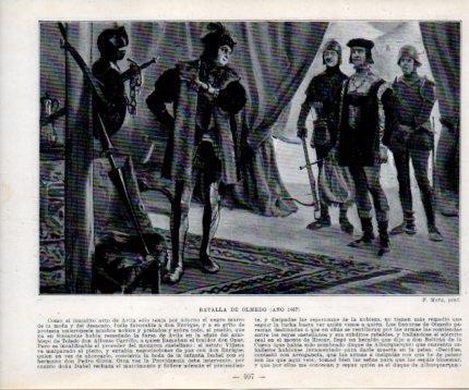 LAMINA V39116: Batalla de Olmedo en 1467 por Mota