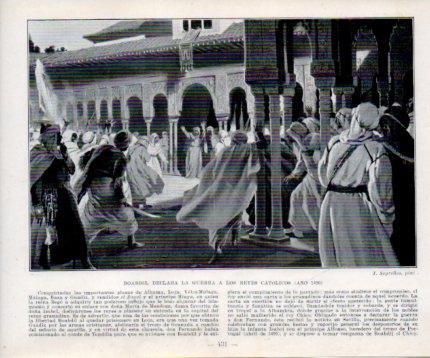 LAMINA V39128: Boabdil declara la guerra a los Reyes Catolicos en 1490 por Segrelles