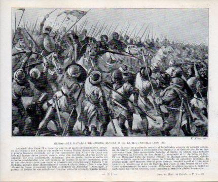 LAMINA V39103: Batalla de Sierra Elvira o de la Higueruela en 1431 por F. Mota