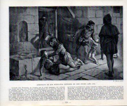LAMINA V39084: Asesinato de los hermanos menores de Don Pedro año 1359
