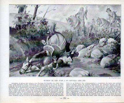 LAMINA V39090: Muerte de Juan I de Castilla en 1390 por T. Argemi