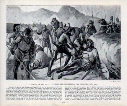 LAMINA V39094: Batalla de San Luri y muerte del Conceller Juan Desvalls en 1409