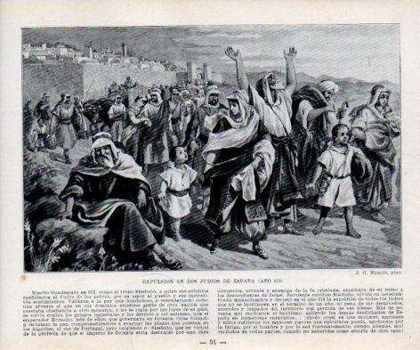 LAMINA V38966: Expulsion de los judios de España año 616 por J.G. Mencia