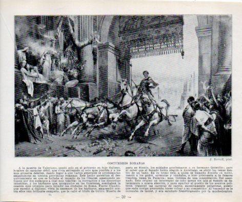 LAMINA V38950: Costumbres romanas por J. Borrell