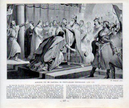 LAMINA V39021: Alfonso VII de Castilla es proclamado Emperador por T. Argemi